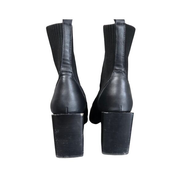 Steve Madden Black Leather Pointed Toe Tackle Ankle Boots Size 9 - Picture 9 of 14